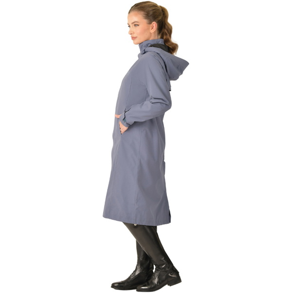 2025 Weatherbeeta Womens Windbreaker Longline Riding Jacke 1028839 - Slate Blue